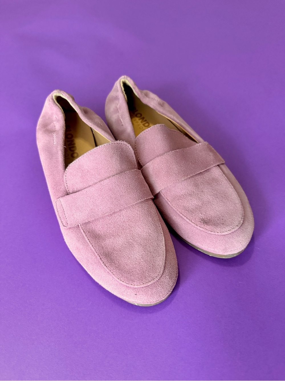 Blondo purple suede waterproof loafers size 7.5